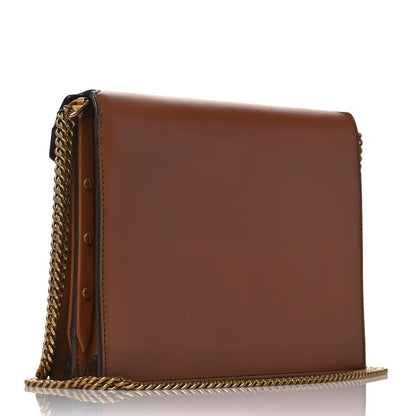Saint Laurent Smooth Calfskin Suede Monogram Cassandra Clasp Bag Brown 3 of 8