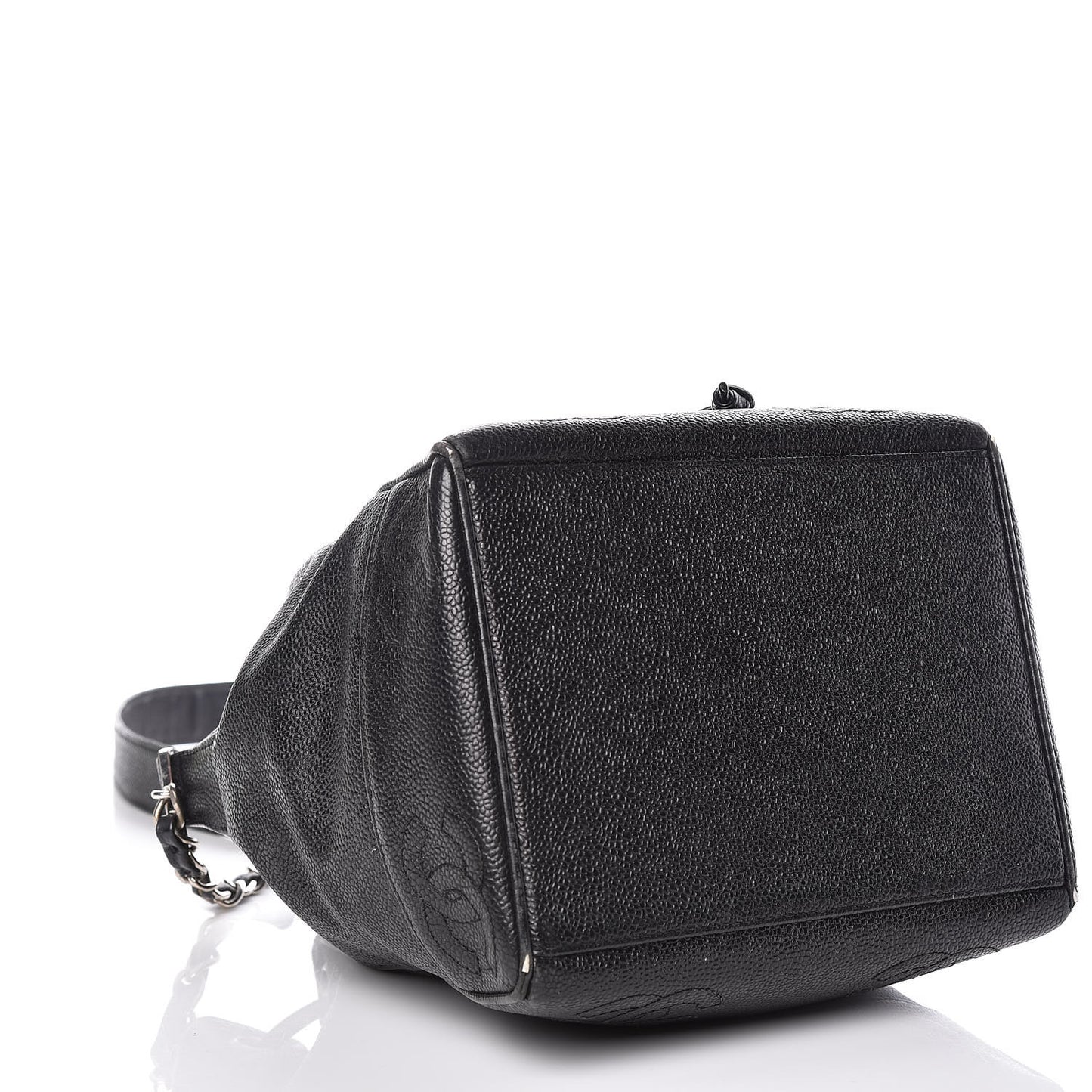 Caviar Drawstring Shoulder Bag Black