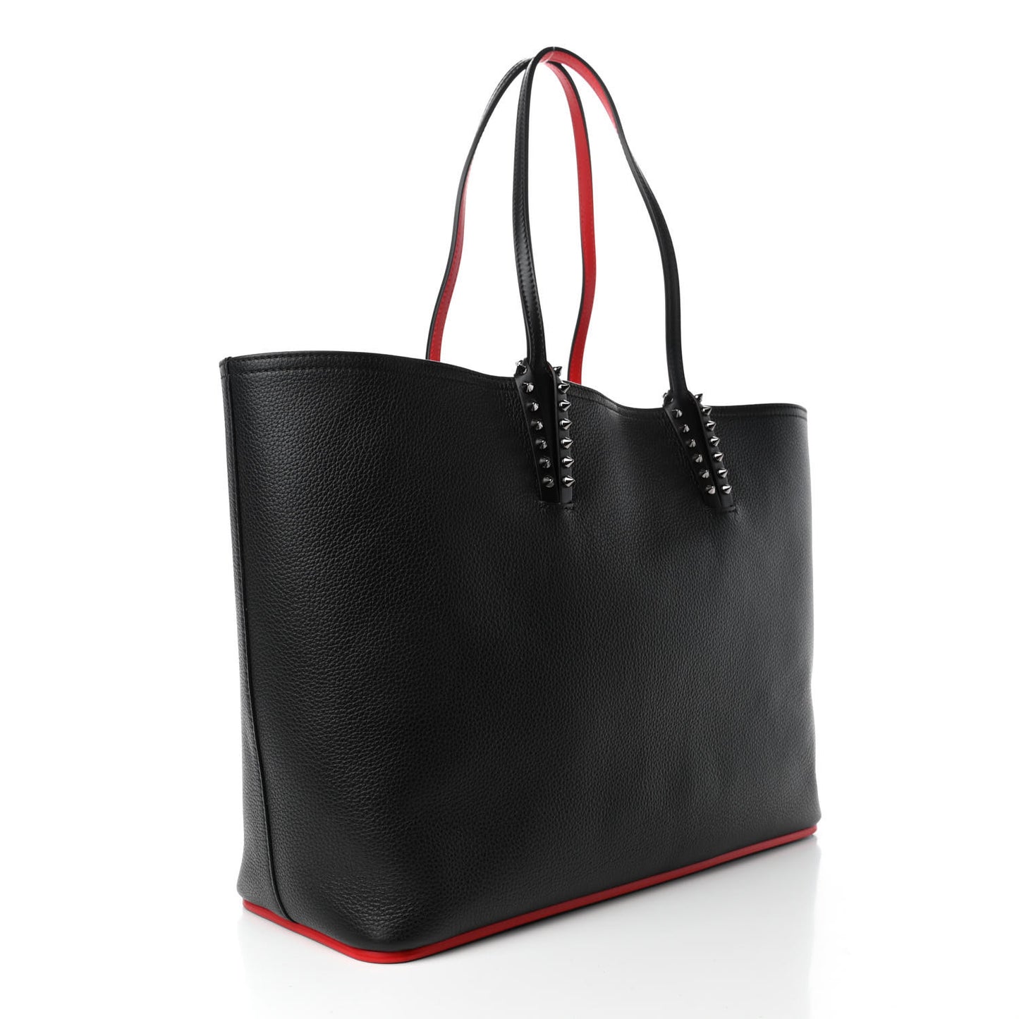 Calfskin Spikes East West Cabata Tote Black