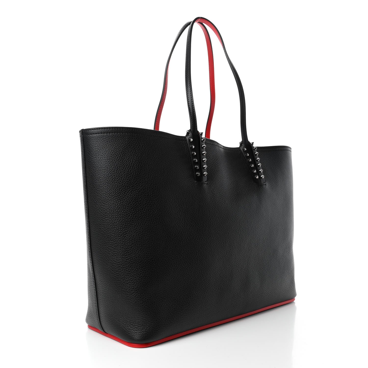 Christian Louboutin Calfskin Spikes East West Cabata Tote Black 2 of 4