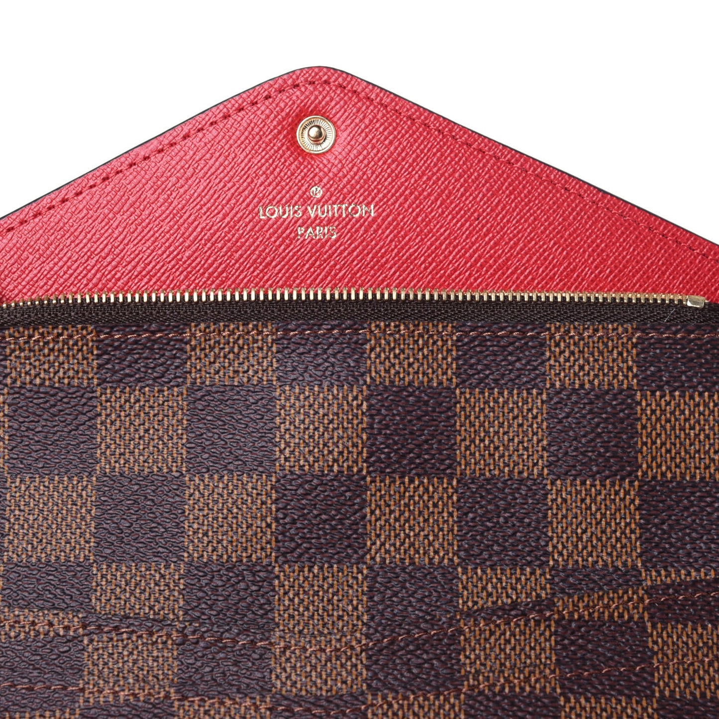 Damier Ebene Josephine Wallet Red