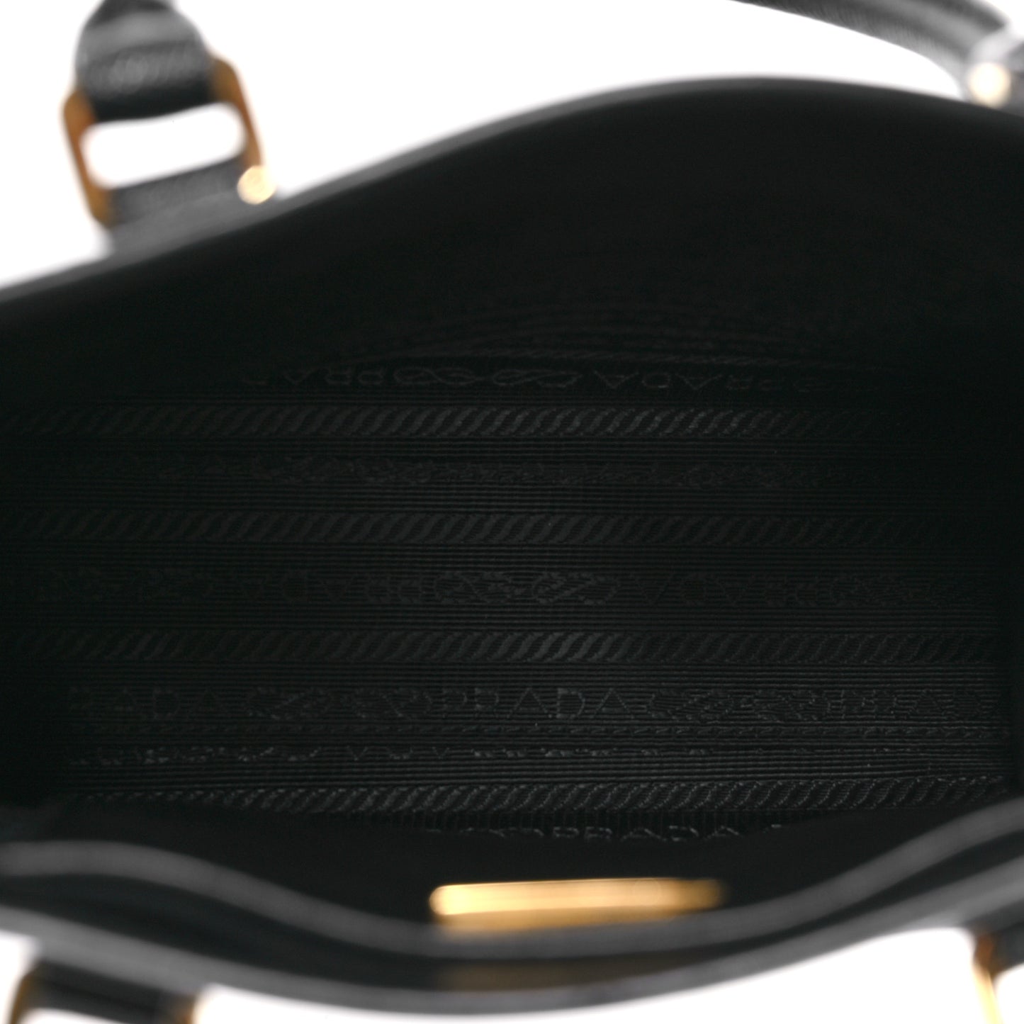 Saffiano Lux Embossed Logo Mini Shoulder Bag Black