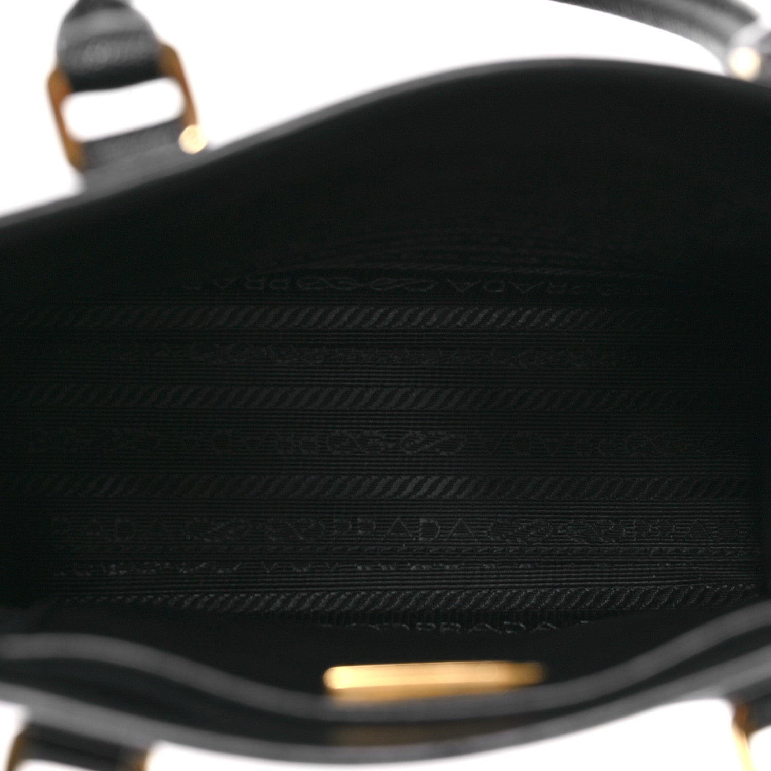 Prada Saffiano Lux Embossed Logo Mini Shoulder Bag Black 5 of 11