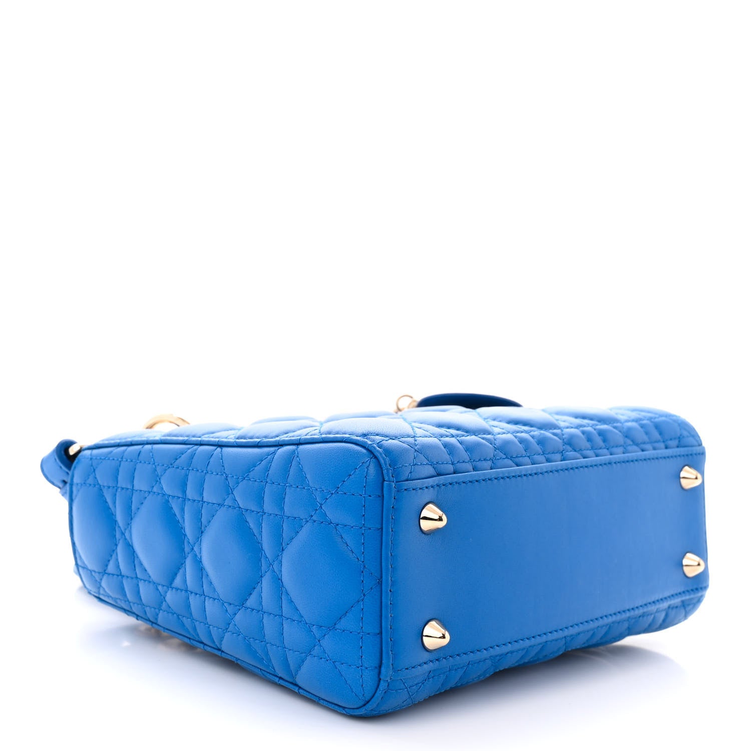 Christian Dior Lambskin Cannage Small Lucky Badges My Lady Dior Blue 4 of 11
