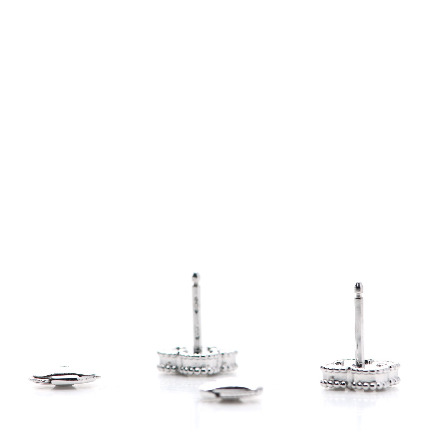 18K White Gold Mother of Pearl Sweet Alhambra Earrings