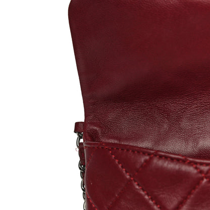 Chanel Lambskin Quilted Mini Mineral Nights Flap Crossbody Bag Dark Red 15 of 25