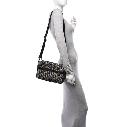 Christian Dior HOMME Oblique Maxi Safari Messenger Beige Black 2 of 12