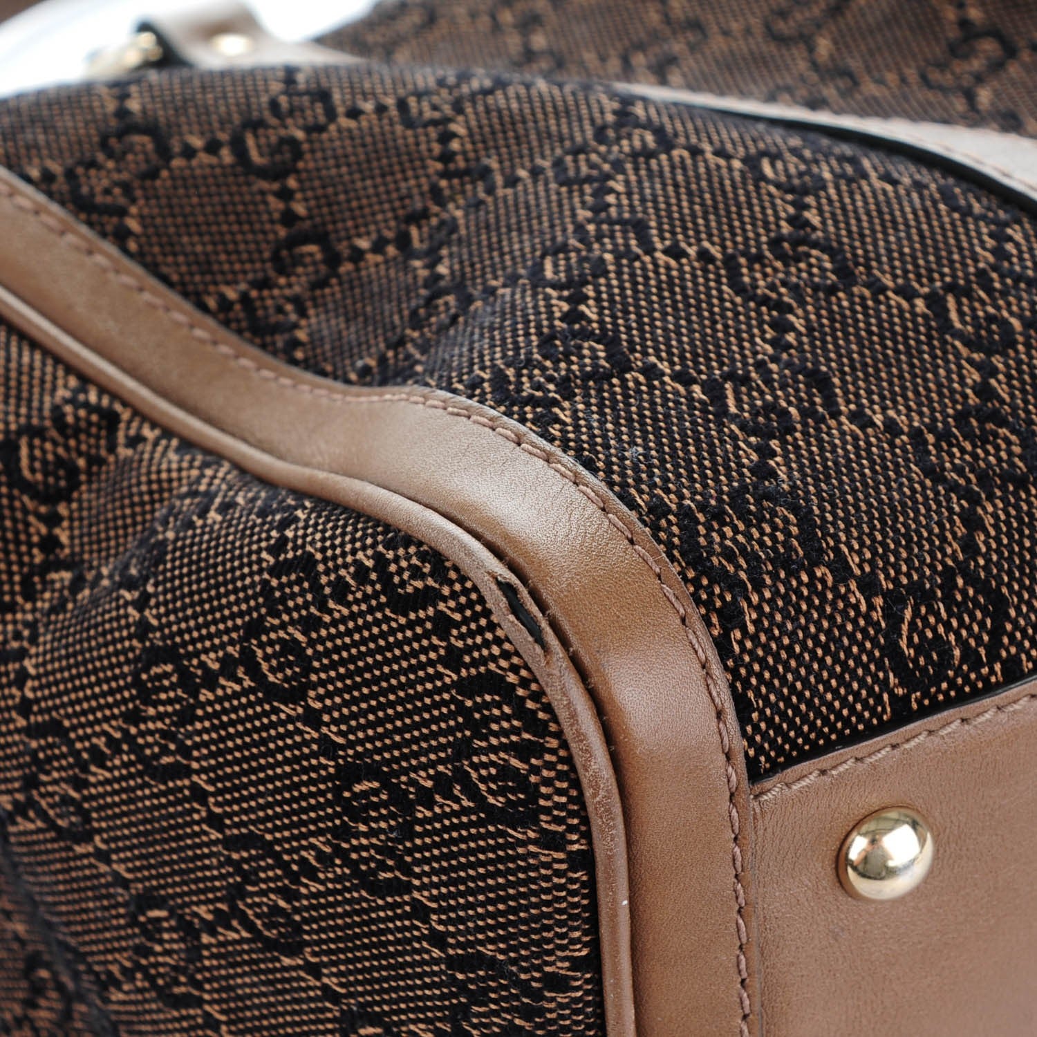 Gucci Monogram Canvas Medium Joy Boston Brown 8 of 9