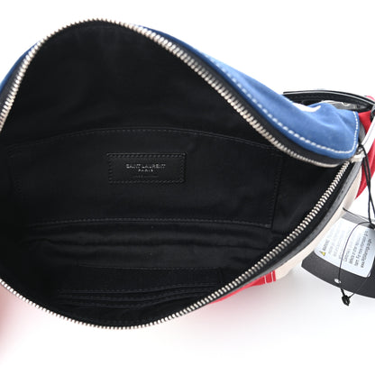 Saint Laurent Canvas Classic Belt Bag Red Blue White 5 of 9