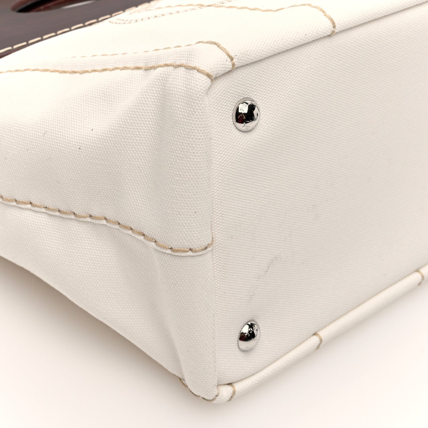Canapa Legno Logo Tote White