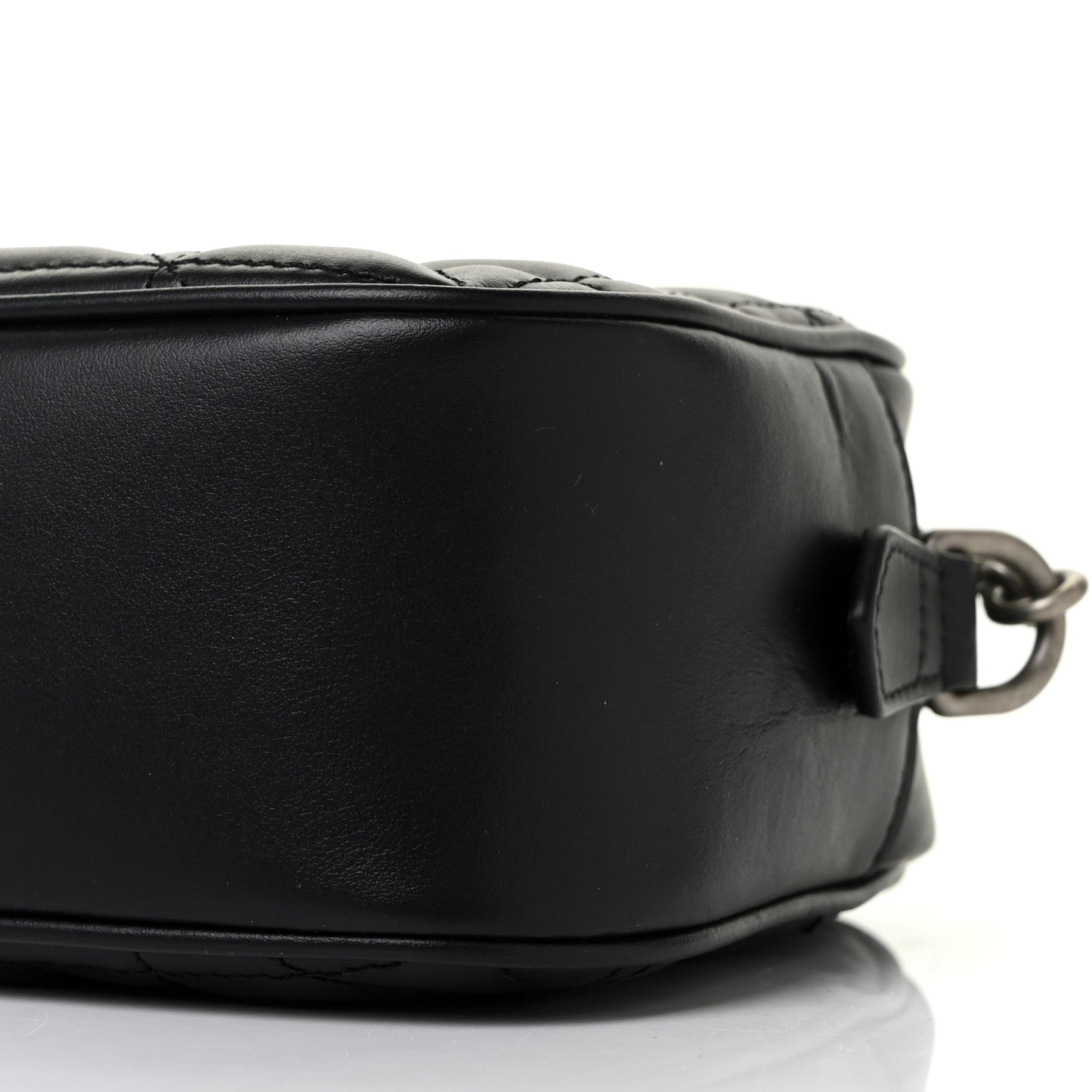 Calfskin Matelasse Aria Small GG Marmont Chain Shoulder Bag Black