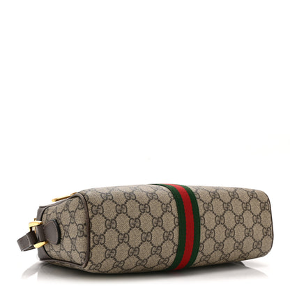 Gucci GG Supreme Monogram Web Small Ophidia Shoulder Bag Brown 4 of 11