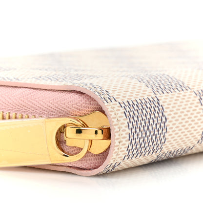 Louis Vuitton Damier Azur Clemence Wallet Rose Ballerine 12 of 13