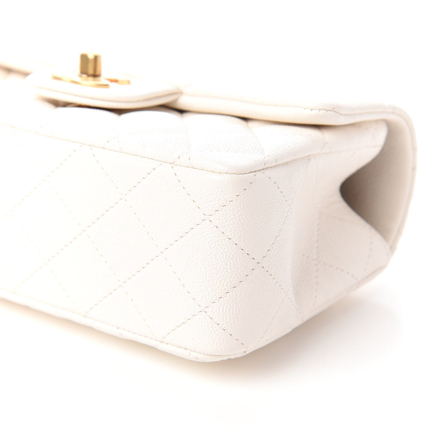 Chanel Caviar Quilted Mini Top Handle Rectangular Flap White 7 of 11