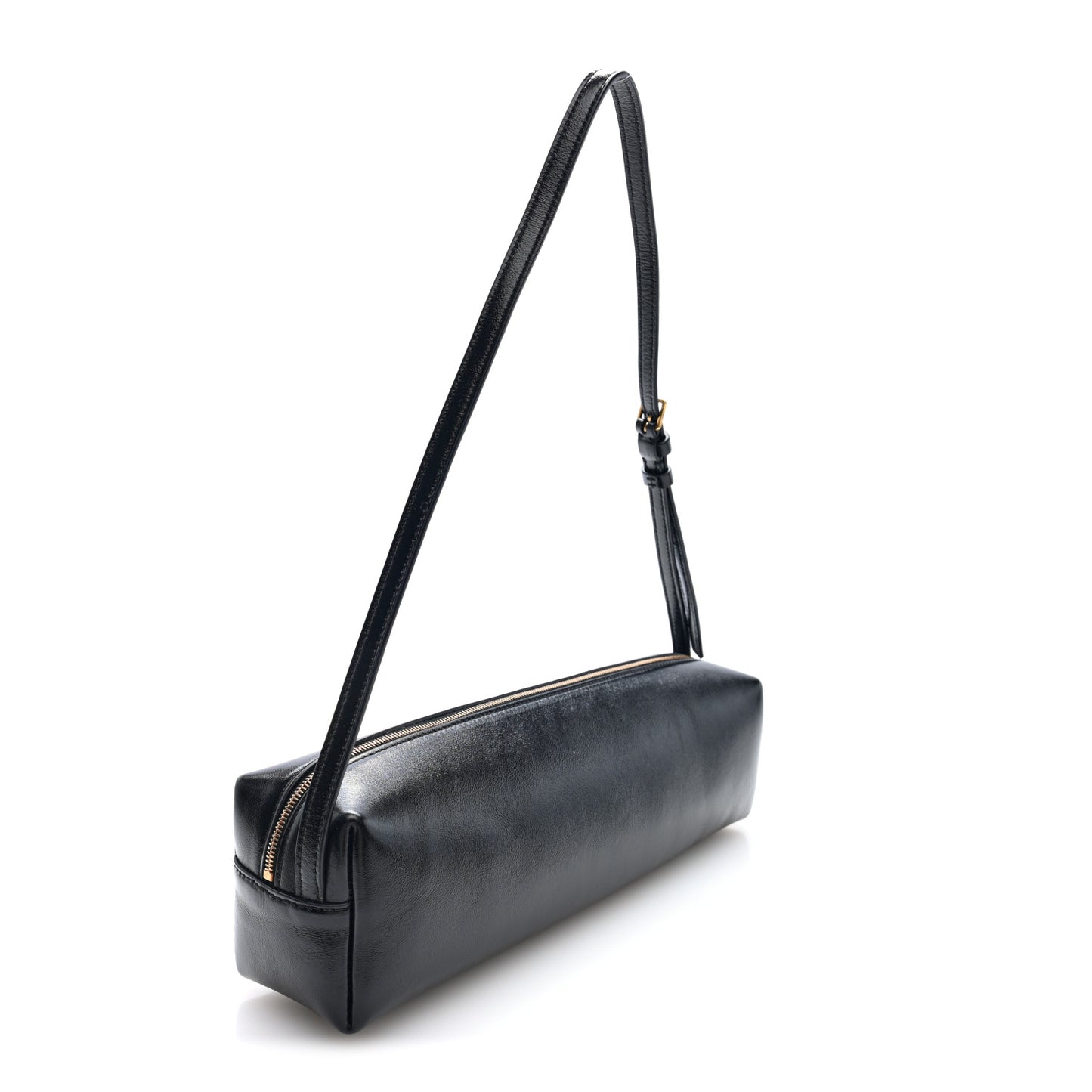Crackle Patent Kye Shoulder Bag Black