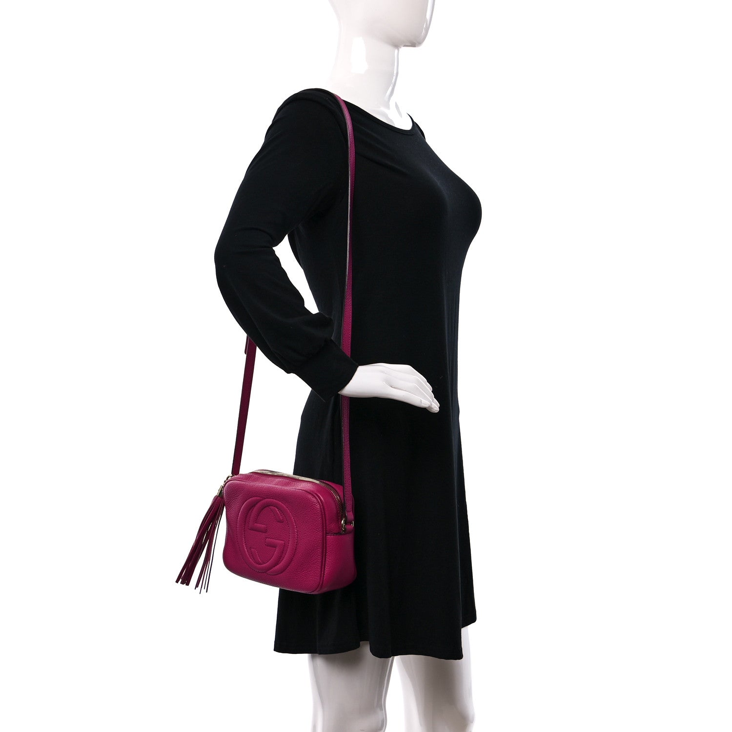 Gucci Cellarius Calfskin Small Soho Disco Bag Bright Bouganville 2 of 10