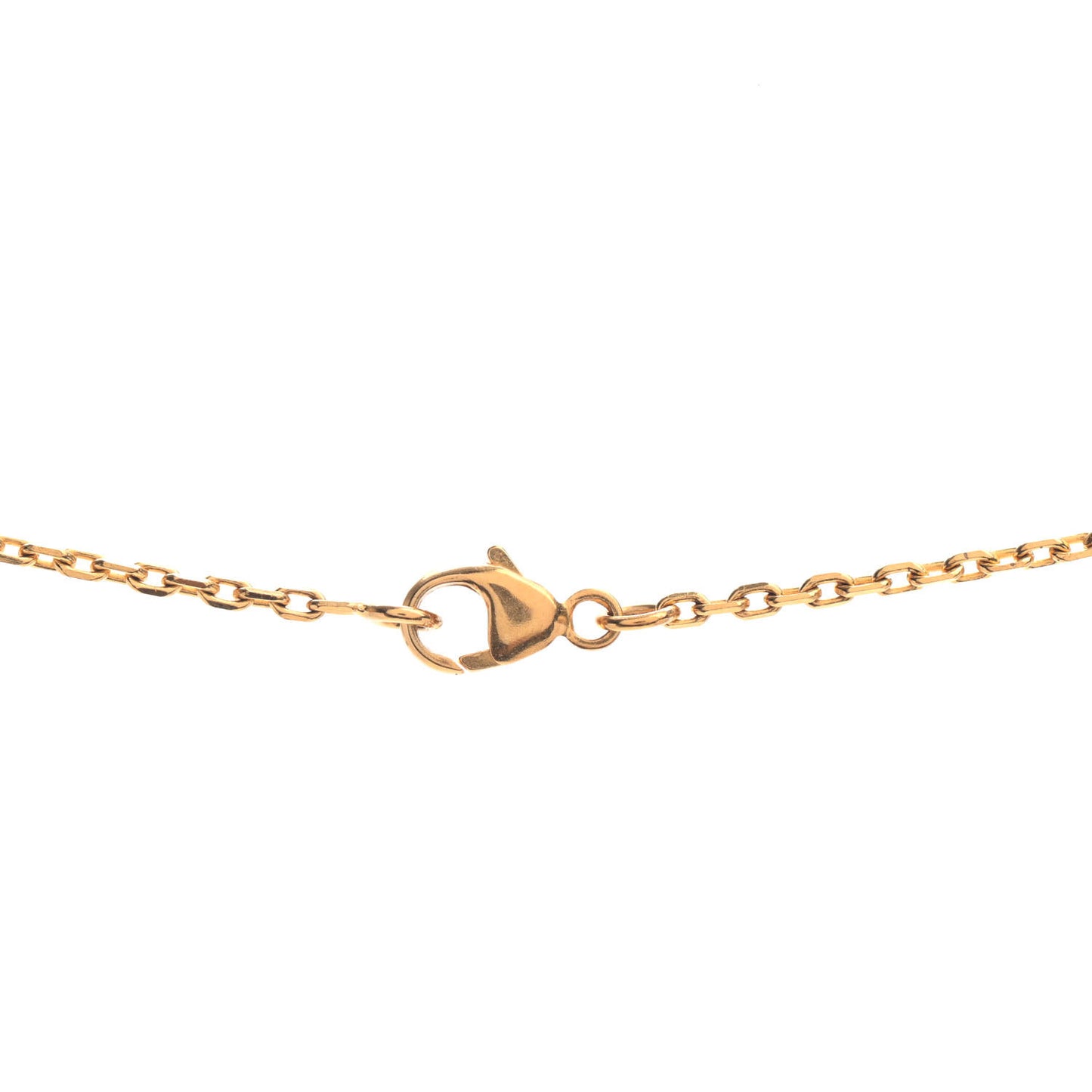 Lacquered Gold Mini Pop H Pendant Necklace Black