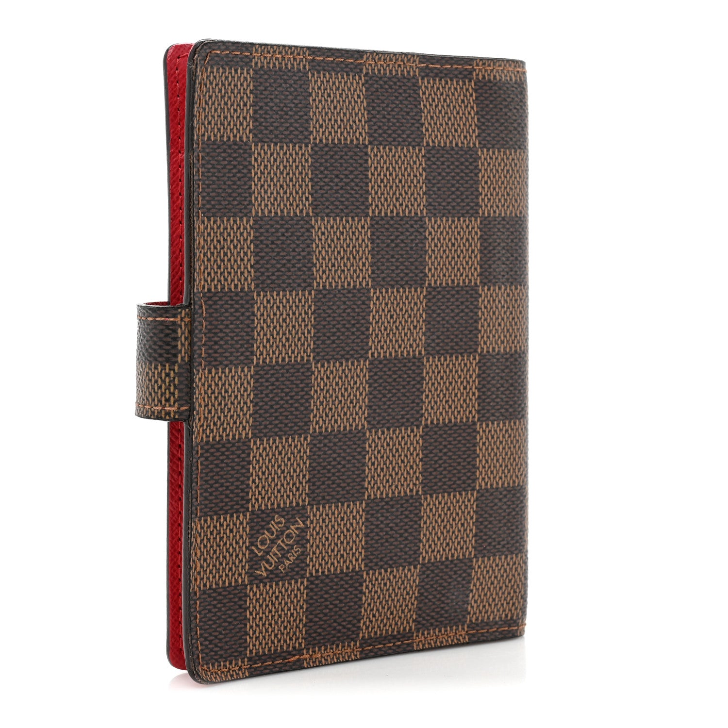 Louis Vuitton Damier Ebene Koala Small Ring Agenda Cover Red 3 of 11