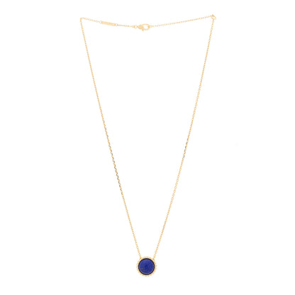 Van Cleef & Arpels 18K Yellow Gold Lapis Lazuli Perlee Couleurs Pendant Necklace 3 of 6