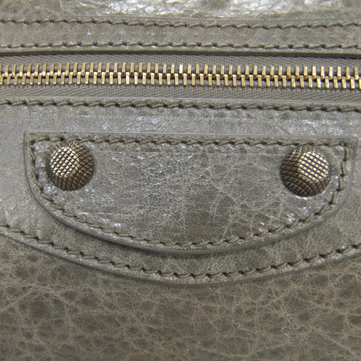 Agneau Giant 12 Rose Gold Hardware City Gris Poivre