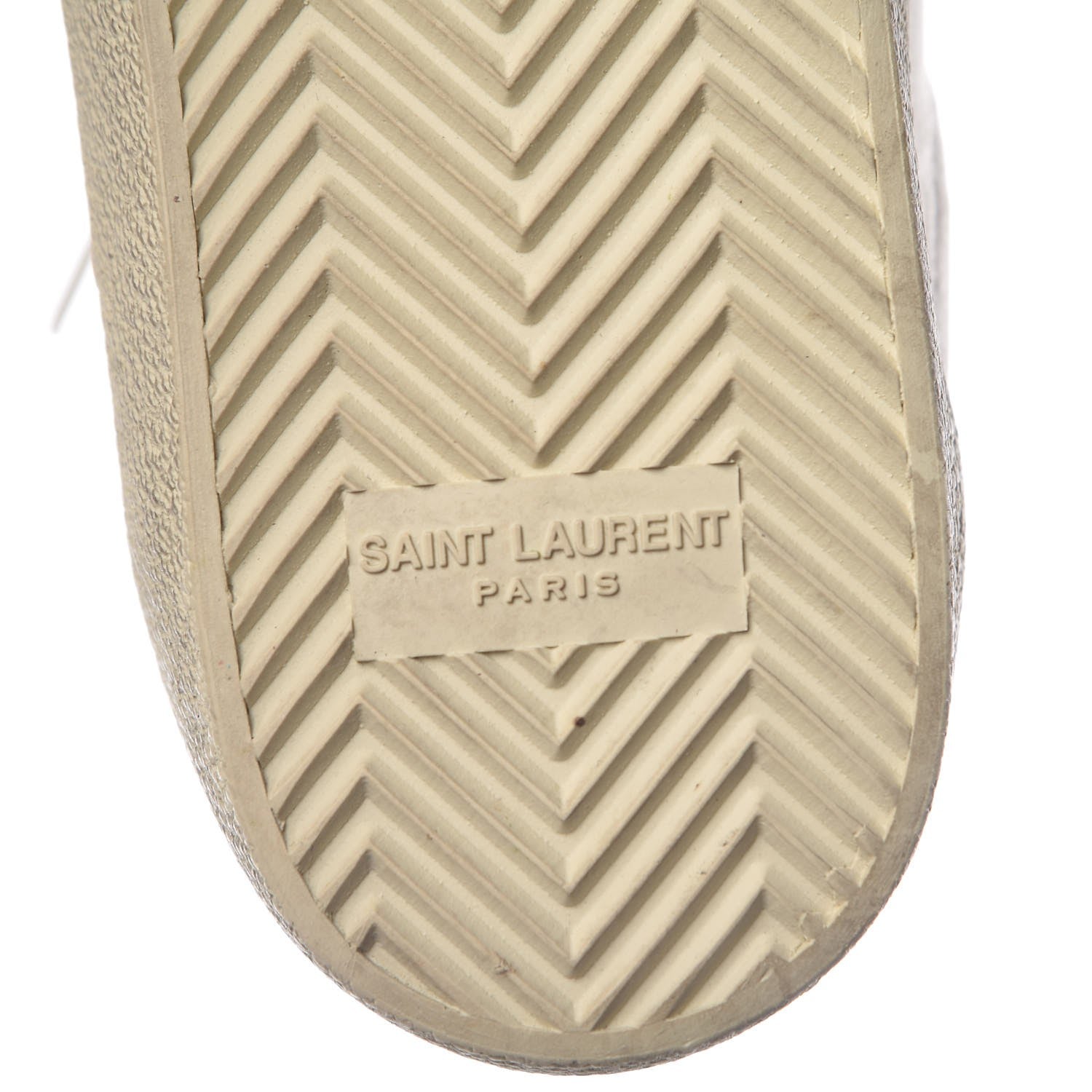 Saint Laurent Distressed Canvas Mens Elba Light Alpha Sigma Sneakers 40 Blanc Optique 6 of 9
