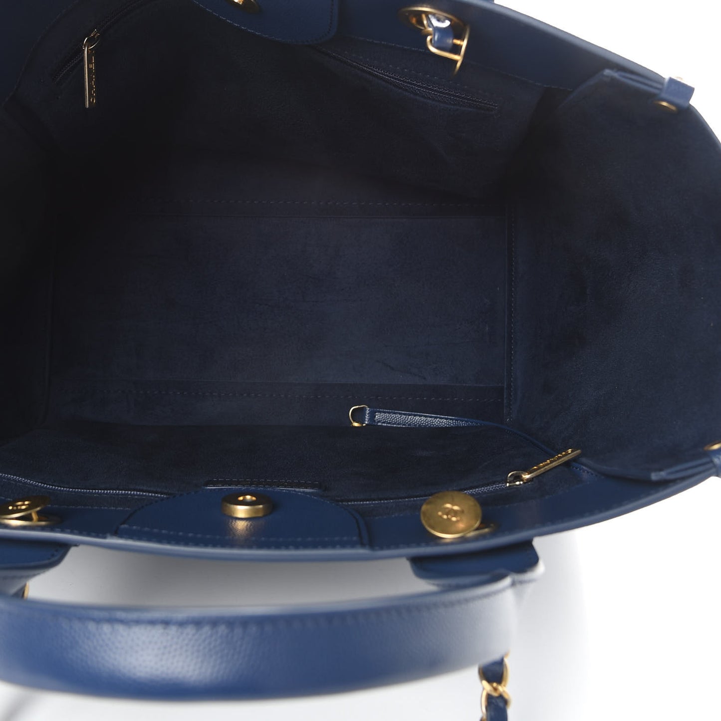Caviar Small Studded Deauville Tote Navy