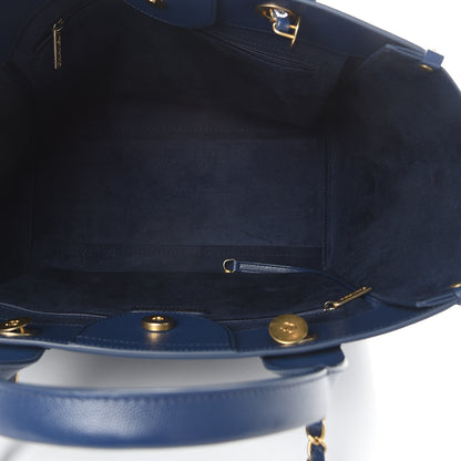 Chanel Caviar Small Studded Deauville Tote Navy 5 of 14