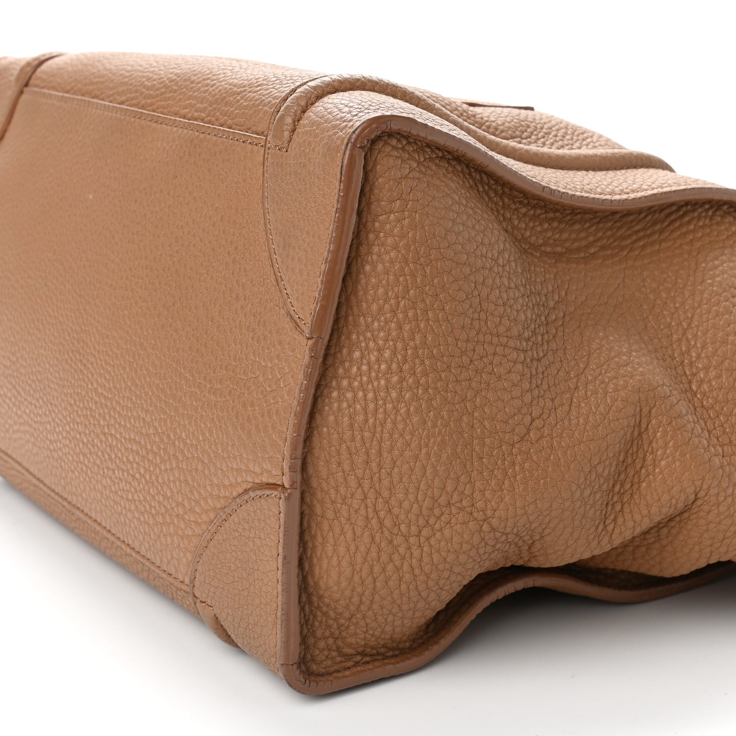 Drummed Calfskin Mini Luggage Camel
