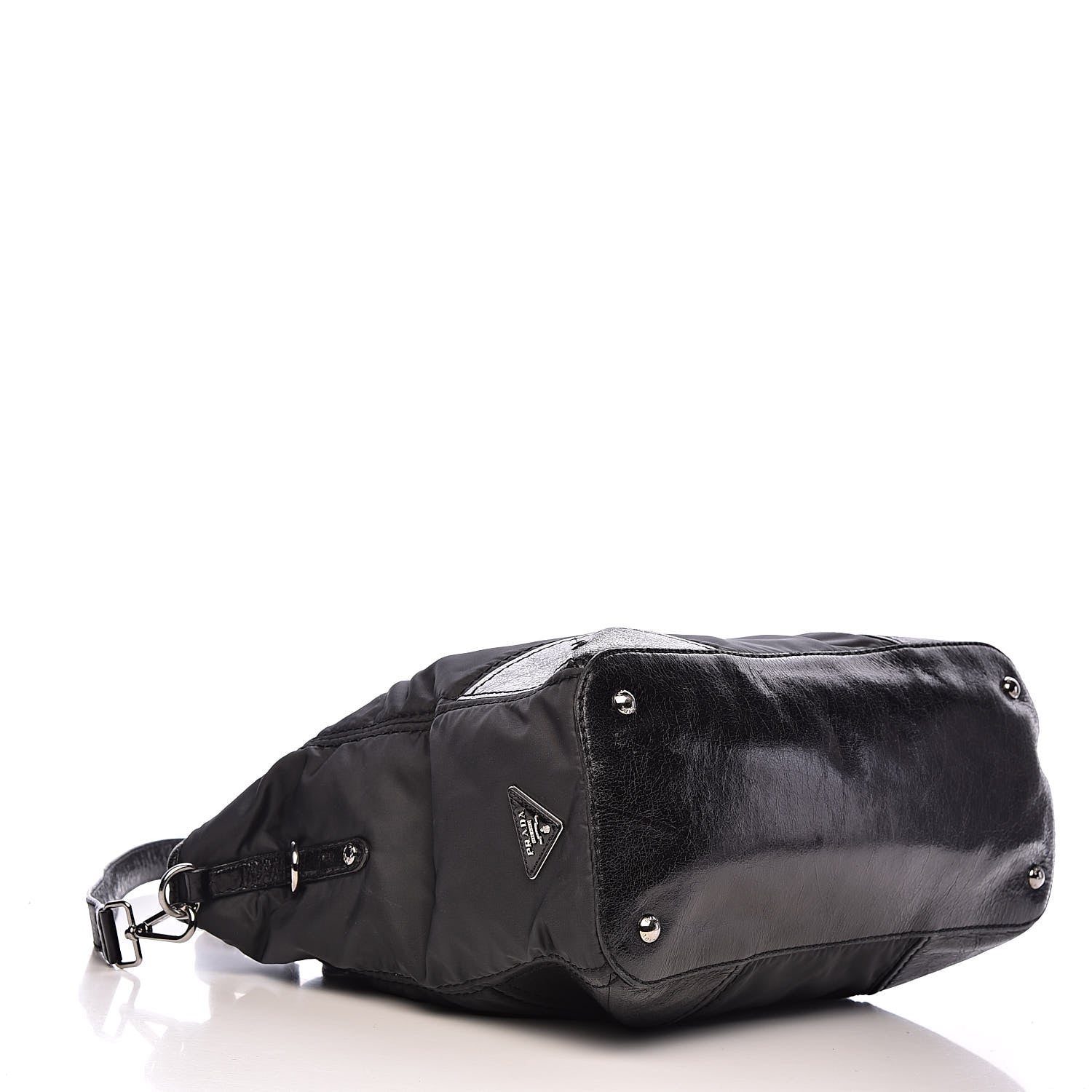 Prada Tessuto Nylon Vitello Shopping Tote Antracite 4 of 13