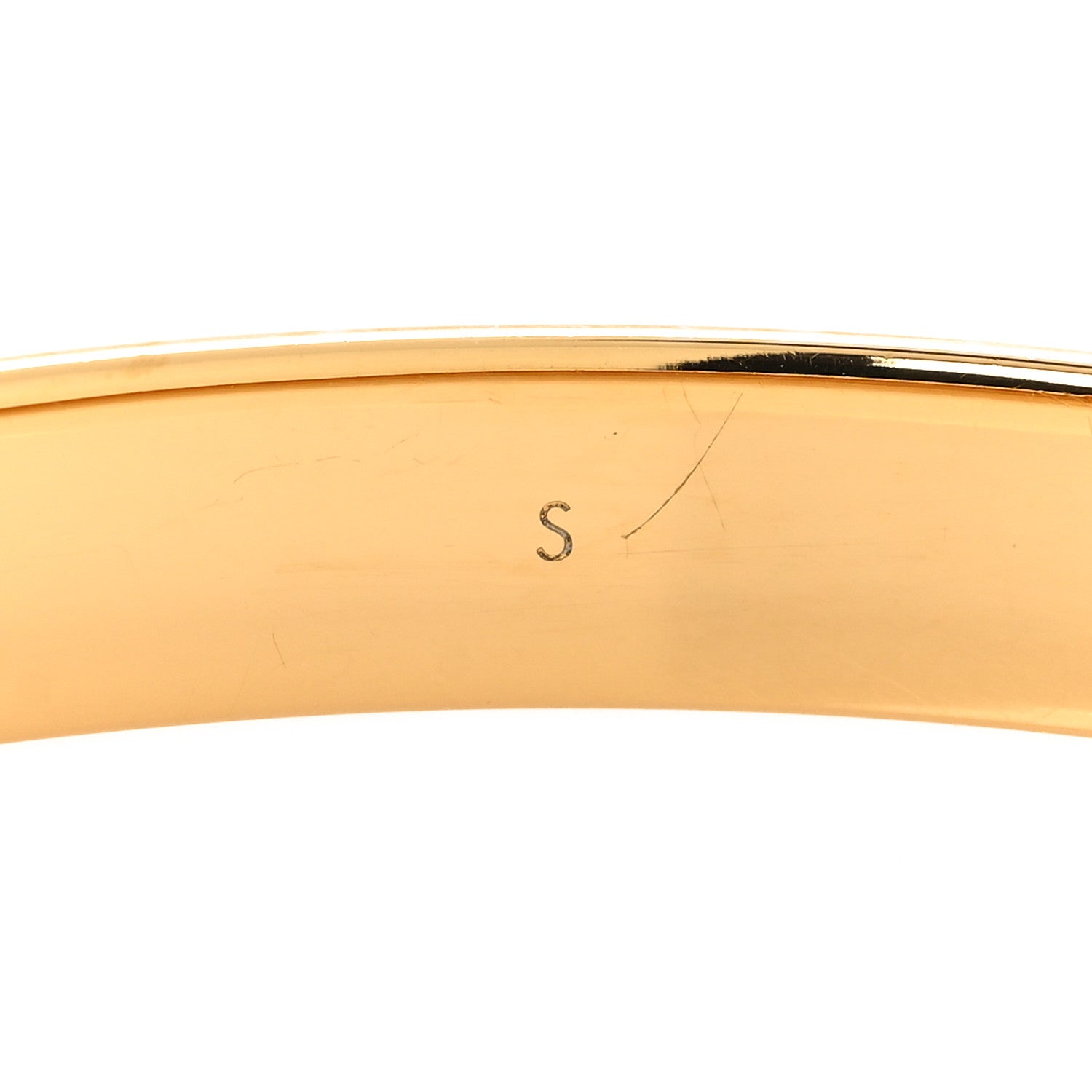 Louis Vuitton Brass Monogram Nanogram Cuff S Gold 6 of 7