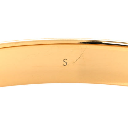 Louis Vuitton Brass Monogram Nanogram Cuff S Gold 6 of 7
