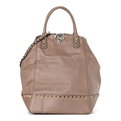 Valentino Garavani Calfskin Rockstud New Dome Bucket Tote Poudre 1 of 13