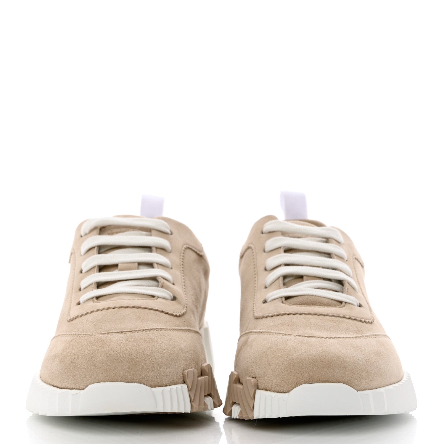 Hermes Goatskin Suede Goatskin Bouncing Sneakers 36 White Gomme 2 of 8