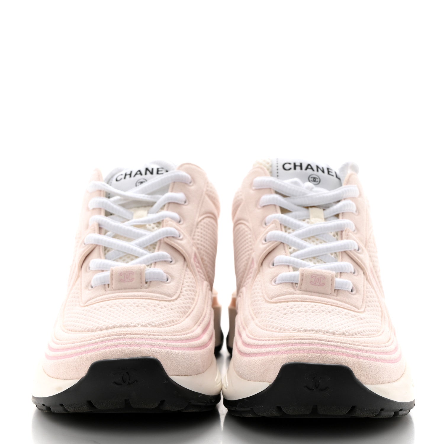 Chanel Fabric CC Womens Sneakers 37 Light Pink 2 of 9