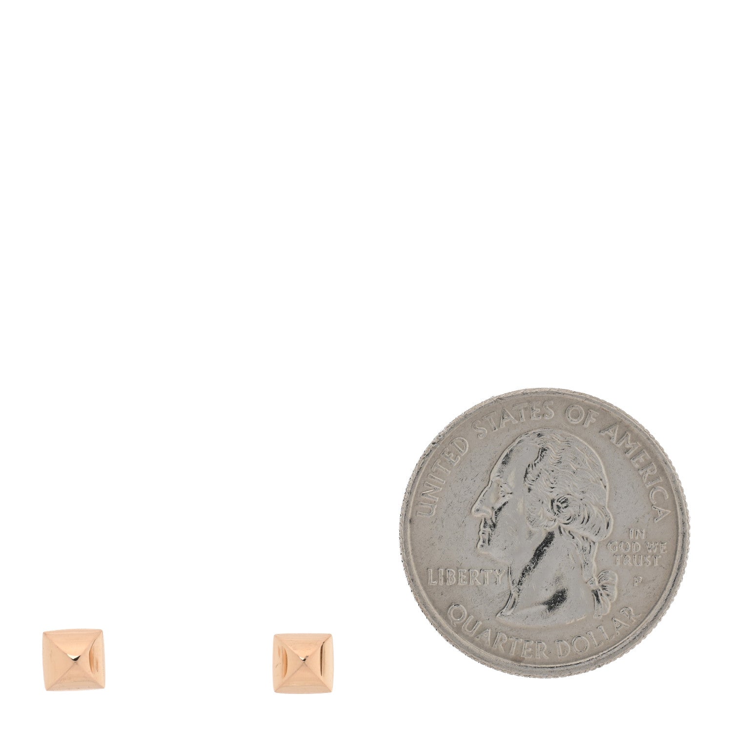 Hermes 18K Rose Gold Clou d'H Stud Earrings 2 of 5