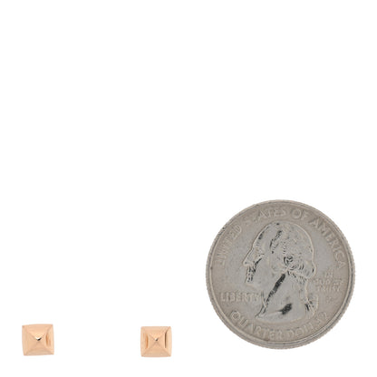 Hermes 18K Rose Gold Clou d'H Stud Earrings 2 of 5