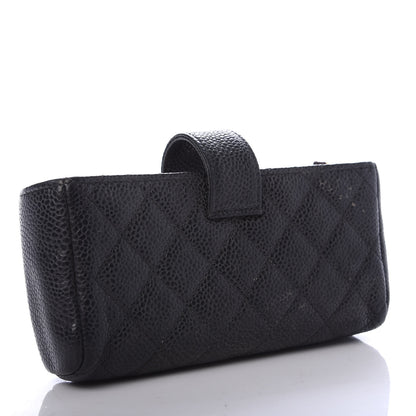 Chanel Caviar Quilted Mini Phone Holder Clutch Black 3 of 7