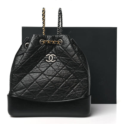 Chanel Aged Calfskin Quilted Small Gabrielle Backpack Black 11 of 11