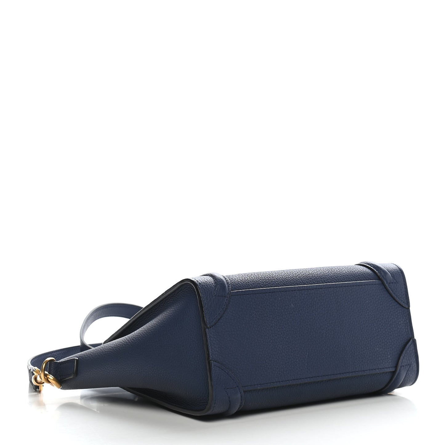 Drummed Calfskin Nano Luggage Indigo