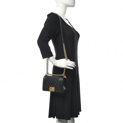 Chanel Lambskin Quilted Small Boy Flap Black 2 of 16