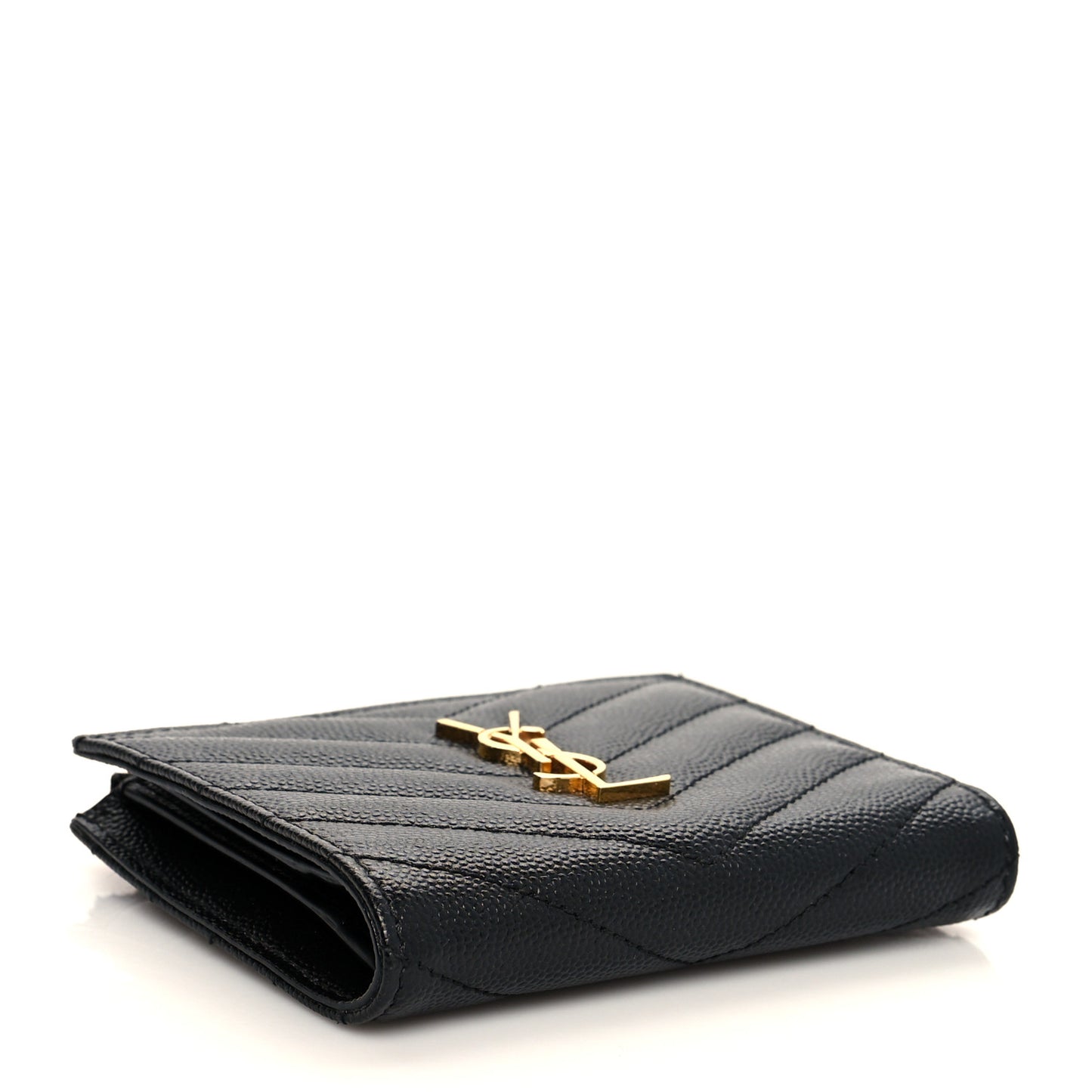 Grain De Poudre Matelasse Chevron Monogram Zipped Card Case Black