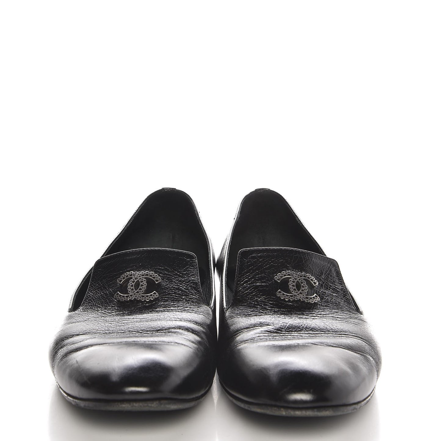 Calfskin CC Loafers 39 Black