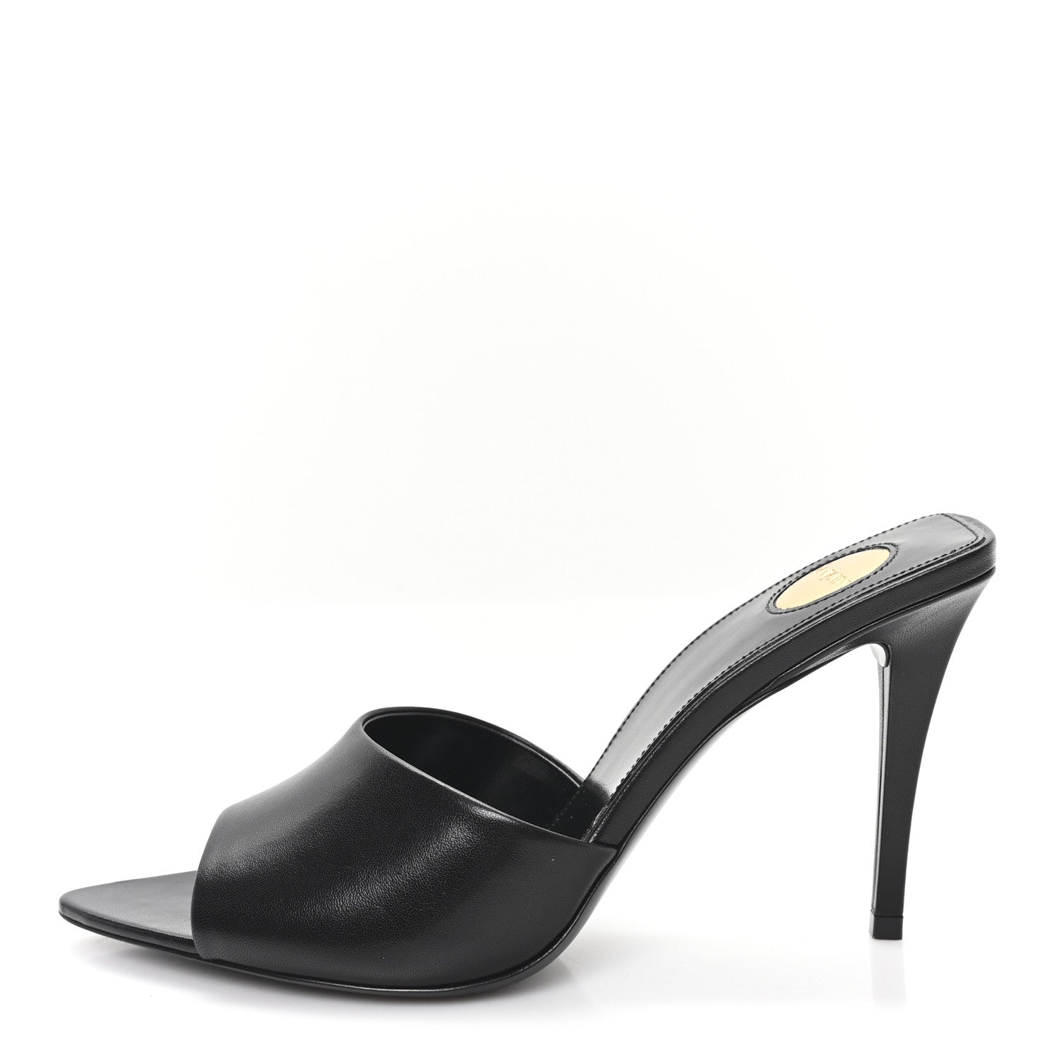 Saint Laurent Nappa Goldie Mule Sandal 37.5 Black 1 of 9