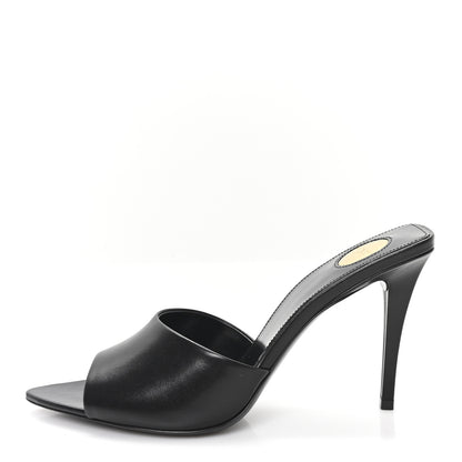 Saint Laurent Nappa Goldie Mule Sandal 37.5 Black 1 of 9