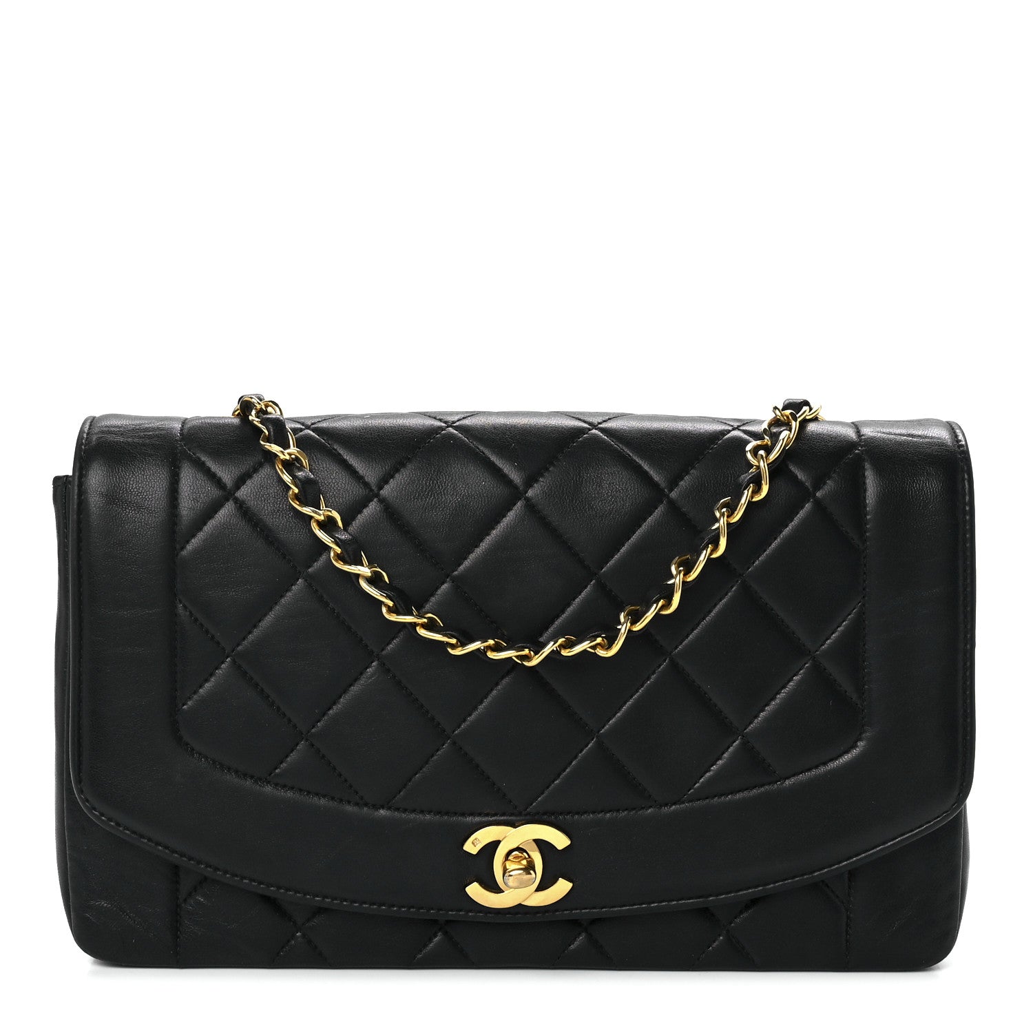 Chanel Lambskin Quilted Medium Single Flap Black 1 of 11