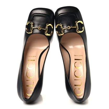 Gucci Malaga Kid Horsebit 75mm Pumps 38 Black 2 of 10