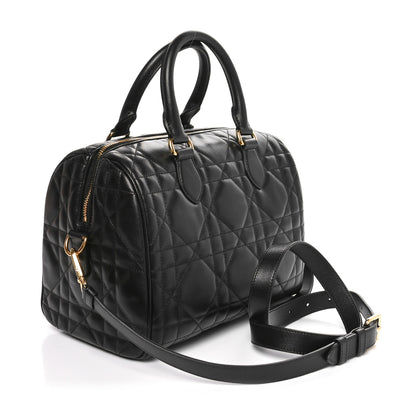 Christian Dior Calfskin Macrocannage Groove 25 Bag Black 3 of 10