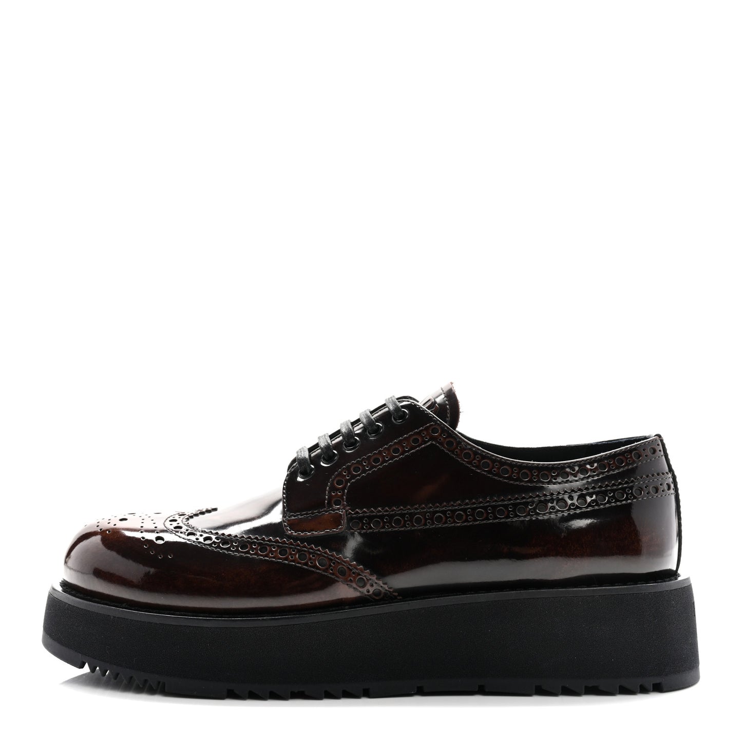 Spazzolato Fume Brogue Derby Loafers 39 Bruciato