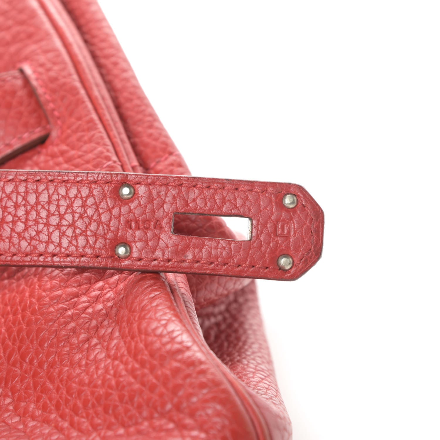 Hermes Taurillon Clemence JPG Shoulder Birkin II 42 Rouge Vif 7 of 15