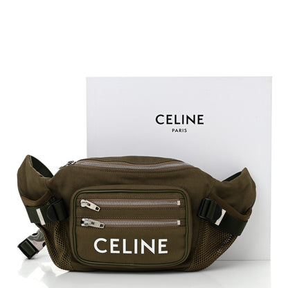 Celine Cotton Gabardine Logo Print Trekking Belt Bag Khaki 9 of 9